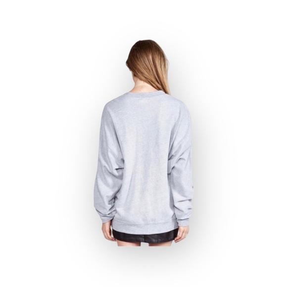new Michael Lauren ✶ Baggy Boyfriend Oversize Pullover Sweatshirt ✶ Heather Grey - Picture 6 of 11